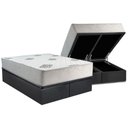 Ver imagem 1 de Cama Box Baú Queen: Colchão Ortopédico Inovaflex Comfort Premium+base Crc Corano Gray (158x198)
