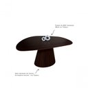 Ver imagem 3 de Mesa de Jantar Cone Orgânica 4 Lugares MDF 120x80cm Amadeirado Modelar Art Moveis