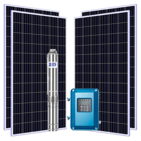 Kit Bomba Submersa Solar 750W Até 100m ou 32.000L/dia