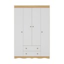 Ver imagem 7 de Guarda-roupa Infantil 122cm 4 Portas e 2 Gavetas Realeza Multimóveis Mp4453 Madeirado/branco
