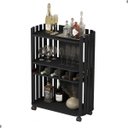 Ver imagem 3 de Aparador Buffet Bar Adega Preto em Mdf Frisado Estilo Minimalista Móvel Funcional e Elegante