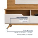 Ver imagem 5 de Estante Home para TV 60 Polegadas Pés em Madeira Maciça Diplomata