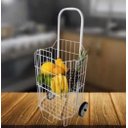 Ver imagem 3 de Carrinho de Mão Compras Feira Dobrável com Rodinhas3