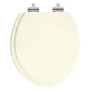 Ver imagem 1 de Assento Sanitário Poliester Soft Close Diamantina Palha (Bege Claro) para vaso Icasa