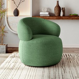 Poltrona Orgânica Eloah Base Giratória Moderna Decorativa - 1