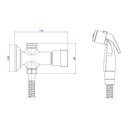 Ver imagem 4 de Ducha Higiênica Deca Cubo com Registro e Derivação Black Matte