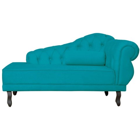 Divã Recamier Larissa Suede 150cm Lado Esquerdo + Brinde
