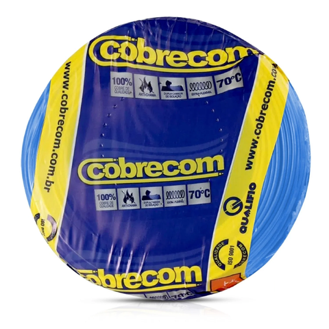 Cabo Flexivel 6mm Azul 750v 100 Metros Cobrecom
