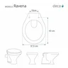 Tampa de Vaso Acrilico Ravena Cinza para bacia Deca 6lpf - 5