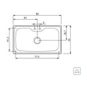 Ver imagem 4 de Cuba de Sobrepor Tramontina Morgana Maxi 78 Fxcor Aço Inox com Acabamento Escovado com Válvula Dosad