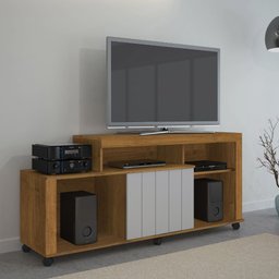 Rack Ouro Tv até 43 Polegadas Jcm Movelaria:cinamomo/off - 2