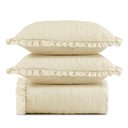 Ver imagem 1 de Kit Cobre Leito com Babado Elegance Queen 3 Peças Microfibra 100% Poliéster Creme Casa Scarpa