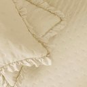 Ver imagem 6 de Kit Cobre Leito com Babado Elegance Queen 3 Peças Microfibra 100% Poliéster Creme Casa Scarpa