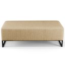 Ver imagem 6 de Kit 02 Puffs Decorativo Sala de Estar Bali W01 Base Ferro 120x50 cm Linho Bege Escuro - Lyam Decor