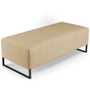 Ver imagem 7 de Kit 02 Puffs Decorativo Sala de Estar Bali W01 Base Ferro 120x50 cm Linho Bege Escuro - Lyam Decor