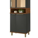 Ver imagem 2 de Paneleiro Munique - 4 Portas 2 com Vidro, Puxadores em Alumínio - Indekes