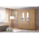 Ver imagem 5 de Guarda Roupa 4 Portas e 4 Gavetas c/ Espelhos Bilbao Amêndola/Off White - Demóbile