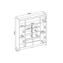 Ver imagem 3 de Guarda Roupa 4 Portas e 4 Gavetas c/ Espelhos Bilbao Amêndola/Off White - Demóbile