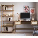 Ver imagem 2 de Mesa Escrivaninha e Estante Pé Metal Arlo A10 Hanover/dourado - Mpozenato