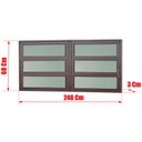 Ver imagem 3 de Basculante Alumínio 2 Seções 60 x 240 Elite V.Boreal Marrom Corten Brimak