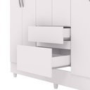 Ver imagem 2 de Guarda Roupa Casal Ideal Plus 6 Portas de Bater 2 Gavetas MDP Branco Vila Rica 154cm