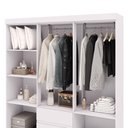 Ver imagem 4 de Guarda Roupa Casal Ideal Plus 6 Portas de Bater 2 Gavetas MDP Branco Vila Rica 154cm