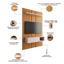 Ver imagem 5 de Painel para TV 50 pol com Bancada Suspensa 120cm Summit B01 Cinamomo Off White - Lyam Decor