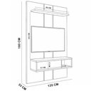 Ver imagem 6 de Painel para TV 50 pol com Bancada Suspensa 120cm Summit B01 Cinamomo Off White - Lyam Decor