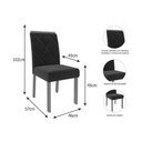 Ver imagem 2 de Conjunto: Mesa Sala Jantar Maitê Tampo Madeirado C/ Vidro 130x80cm e 4 Cadeiras Fernanda Nature/off