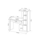 Ver imagem 4 de Estante Escrivaninha com 1 Gaveta e 3 Nichos - Amêndoa