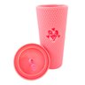 Copo com Canudo Texturizado 700ml Girl Boss Rosa Fosco Uatt - 3