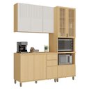 Ver imagem 5 de Cozinha Compacta 100 MDF 3 Peças com Tampo e Torre Quente 190cm Aura Luciane Móveis