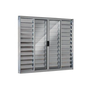 Janela Veneziana 6 Fls 100x150 sem Grade Brilhante - 1