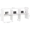 Ver imagem 2 de Mesa de Atendimento 3 Lugar Iron Branco