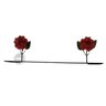 Kit banheiro decorativo pratico 6 peças artesanal rústico ferro flores - 7