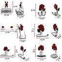 Ver imagem 2 de Kit banheiro decorativo pratico 6 peças artesanal rústico ferro flores