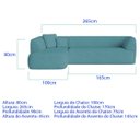 Ver imagem 7 de Sofá Modular Oslo Luxuoso Sala de Estar Decoração Luxo 265cm Suede
