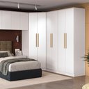 Ver imagem 2 de Guarda-roupa 2 Portas 2 Cabideiros Kappesberg Adapt Branco 80cm