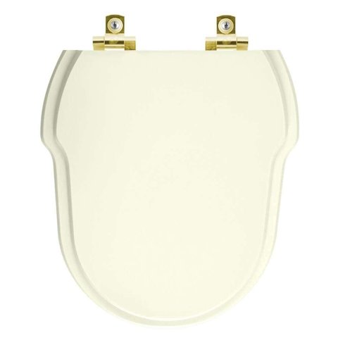 Assento Sanitário com Amortecedor Hampton Biscuit para Vaso Incepa com Ferragem Dourada
