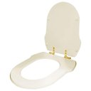 Ver imagem 2 de Assento Sanitário com Amortecedor Hampton Biscuit para Vaso Incepa com Ferragem Dourada