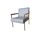 Ver imagem 3 de Poltrona Decorativa Fontana Courino Cinza