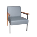 Ver imagem 1 de Poltrona Decorativa Fontana Courino Cinza