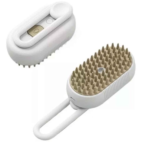 Escova Pet Vapor USB para Gato e Cachorro 3 em 1 - Escova Pet