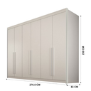 Ver imagem 3 de Guarda Roupa Diamante Gold 6 Pts Branco - Leifer