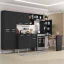 Ver imagem 1 de Cozinha Completa C/ Mesa Dobrável Multimóveis Mp2042 Preta