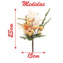 Ver imagem 2 de Kit 8 Ramos Artificiais de Páscoa Efeite com Parrasinho Laranja 23cm