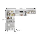 Ver imagem 3 de Cozinha Compacta Múltipla 3 Peças (2 Armários + 1 Paneleiro) CPT98 Branco/Preto - Bertolini