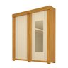 Guarda Roupa Solteiro com Espelho e 2 Portas Heloisa Prime ACP MÓVEIS Nature/Off White - 100% MDF - 1
