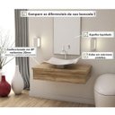 Ver imagem 7 de Bancada para Banheiro 80cm com Cuba Folha F44 e Espelheira 801W Metrópole Marrom/Carvalho