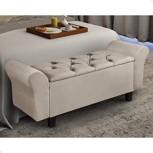 Recamier Baú Divã Luxo 90 Cm Decoração Calçadeira para Cama Box Quarto Solteiro